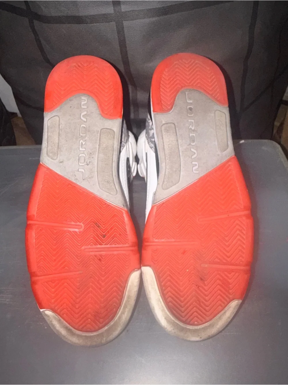 Jordan Kids' White Black Pink and Orange Strap Basketball Sneakers
